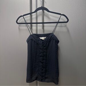 H&M Black Camisole with Button Detail